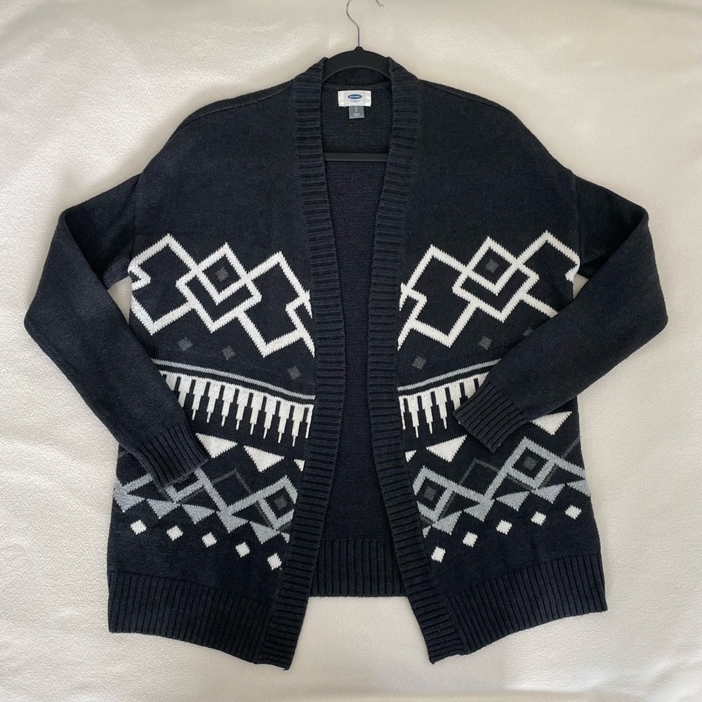 Old Navy Charcoal Knit Cardigan